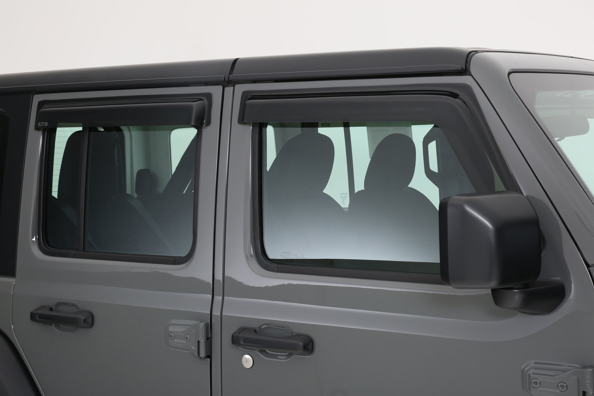 GT Styling 88644S Front & Rear Side Window Ventguards 4pc in Smoke